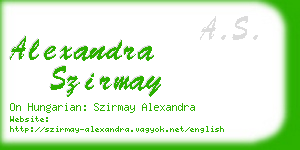 alexandra szirmay business card